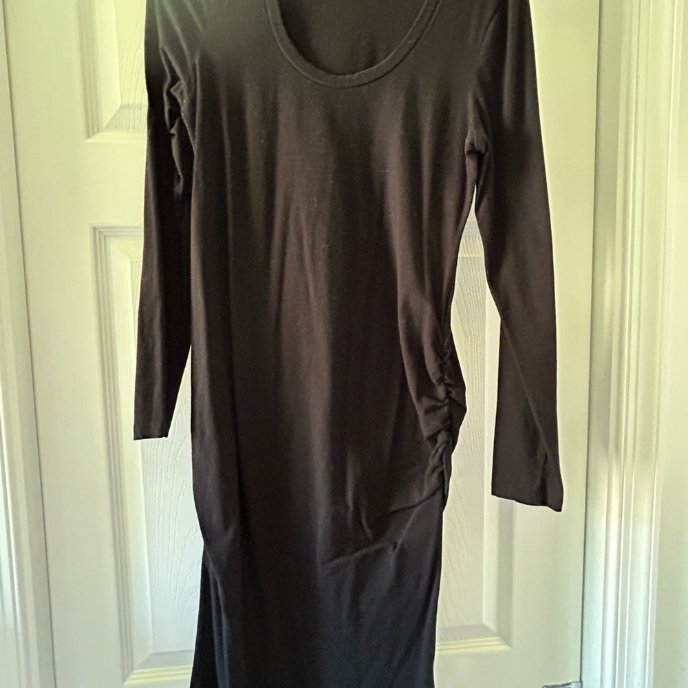 Maternity Casual Black Long Sleeve Dress
